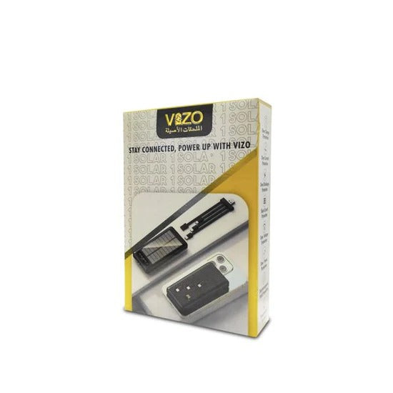 Vizo Solar 01 Power Bank | Best Quality Power Bank For Mobile Phone – Android Power Bank – Solar Power Bank For Android – 10,000 Mah Power Bank
