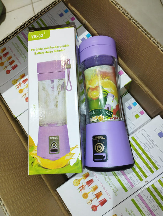 Portable Mini 6 blade Juicer blender | Outdoor Juicing Cup (380ml) - Rechargeable (random Color)