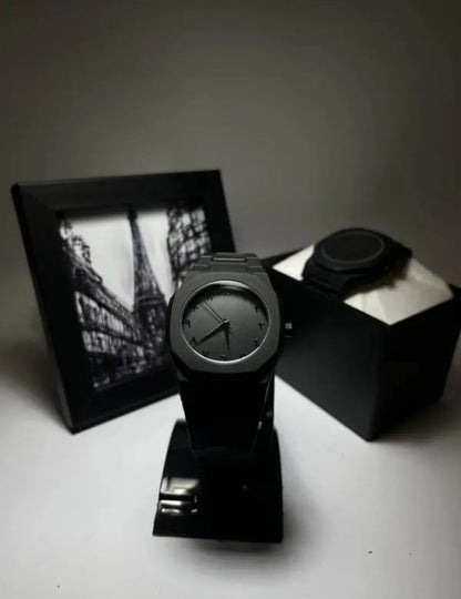 Full Black Aura Quartz Watch – Lightweight Design, , Premium Quality & Finish – Best Quality Analog Watch For Boys – Watch For Men | Full Black Color Watch (with Random Box)